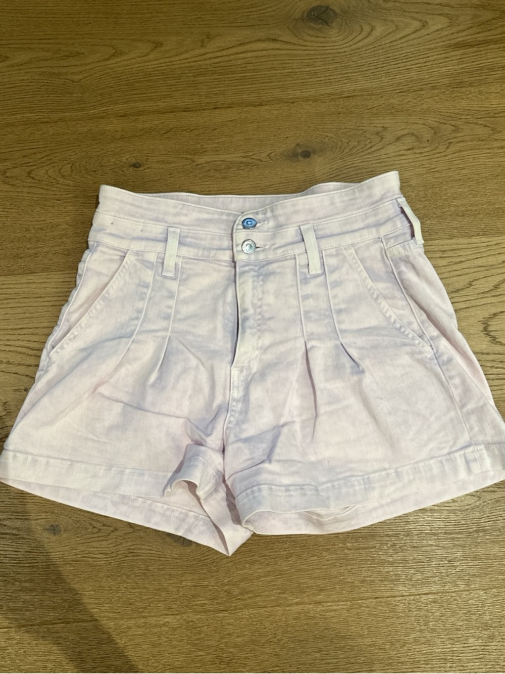 Veronica Beard Blush High-Waist Pleated Shorts